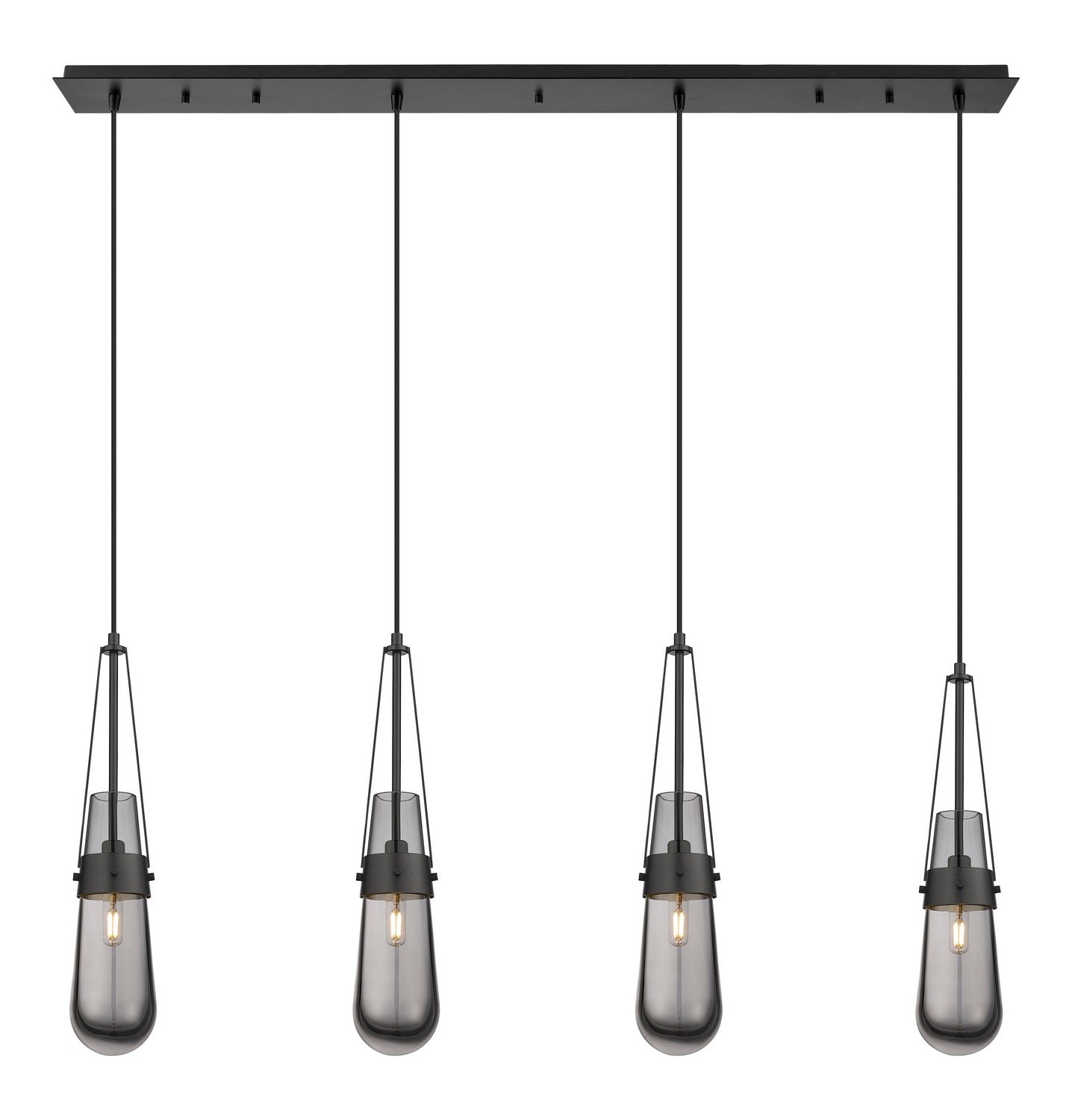 Innovations - 124-452-1P-BK-G452-4SM - LED Linear Pendant - Downtown Urban - Matte Black