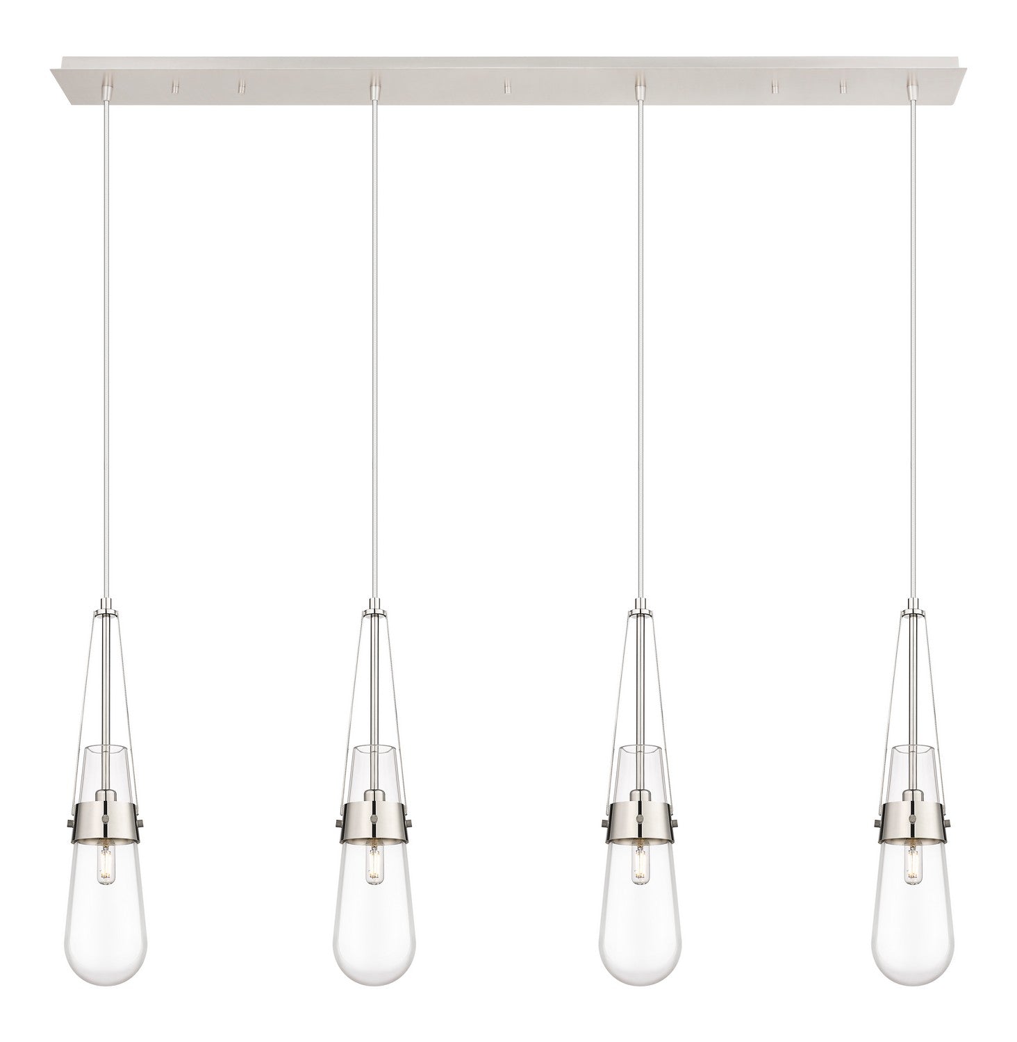 Innovations - 124-452-1P-PN-G452-4CL - LED Linear Pendant - Downtown Urban - Polished Nickel