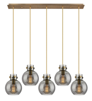 Innovations - 125-410-1PS-BB-G410-8SM - Two Light Linear Pendant - Newton - Brushed Brass