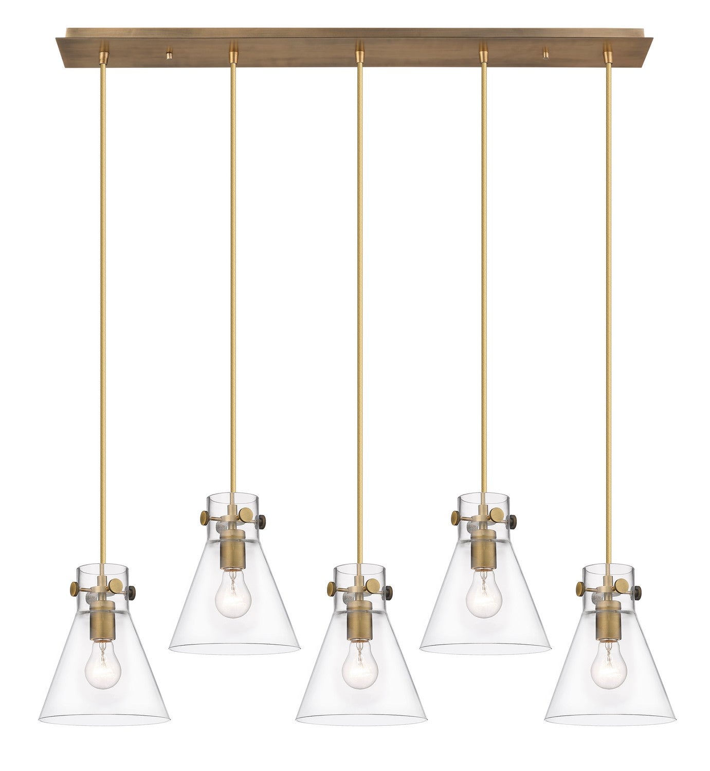 Innovations - 125-410-1PS-BB-G411-8CL - Eight Light Linear Pendant - Downtown Urban - Brushed Brass