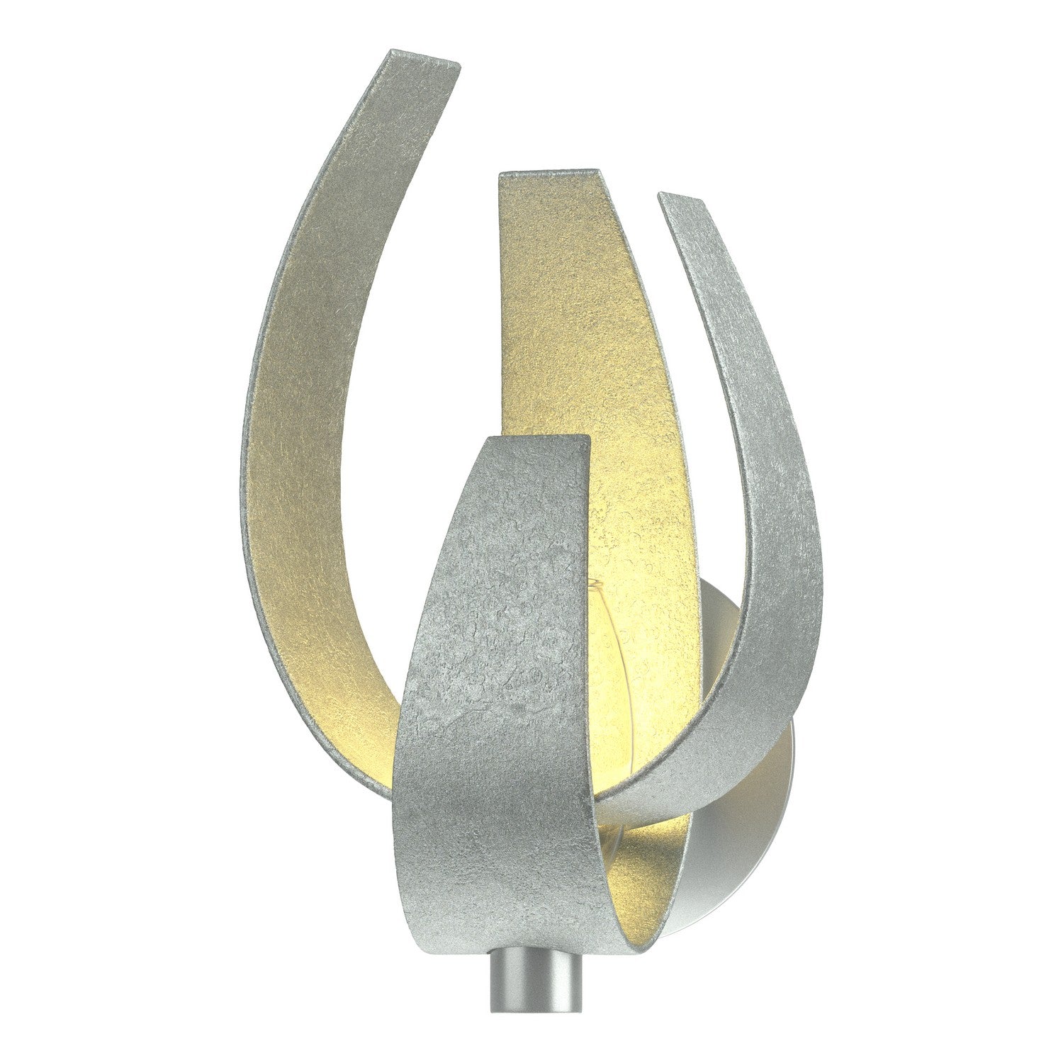 Hubbardton Forge - 206503-SKT-82-YE0377 - Corona Large Sconce - Corona - Vintage Platinum
