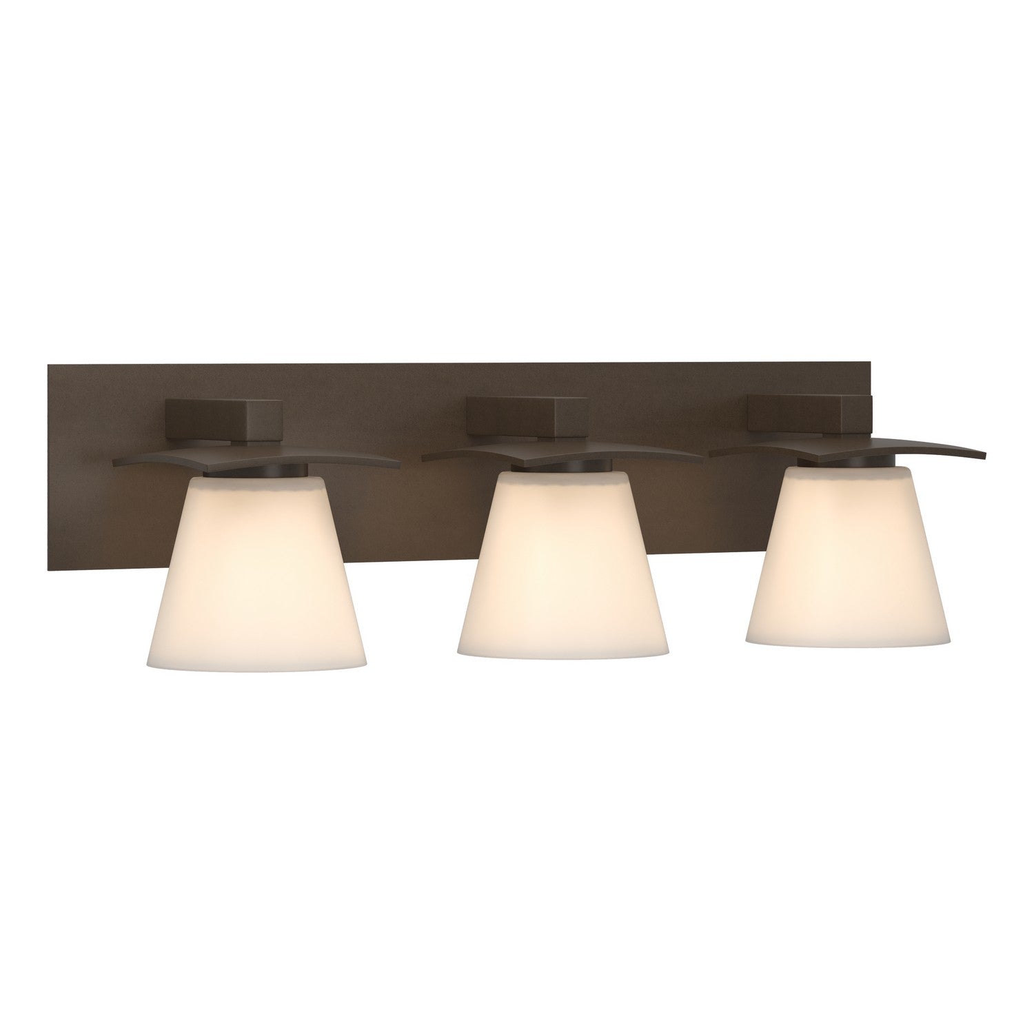 Hubbardton Forge - 206603-SKT-05-GG0242 - Three Light Wall Sconce - Wren - Bronze