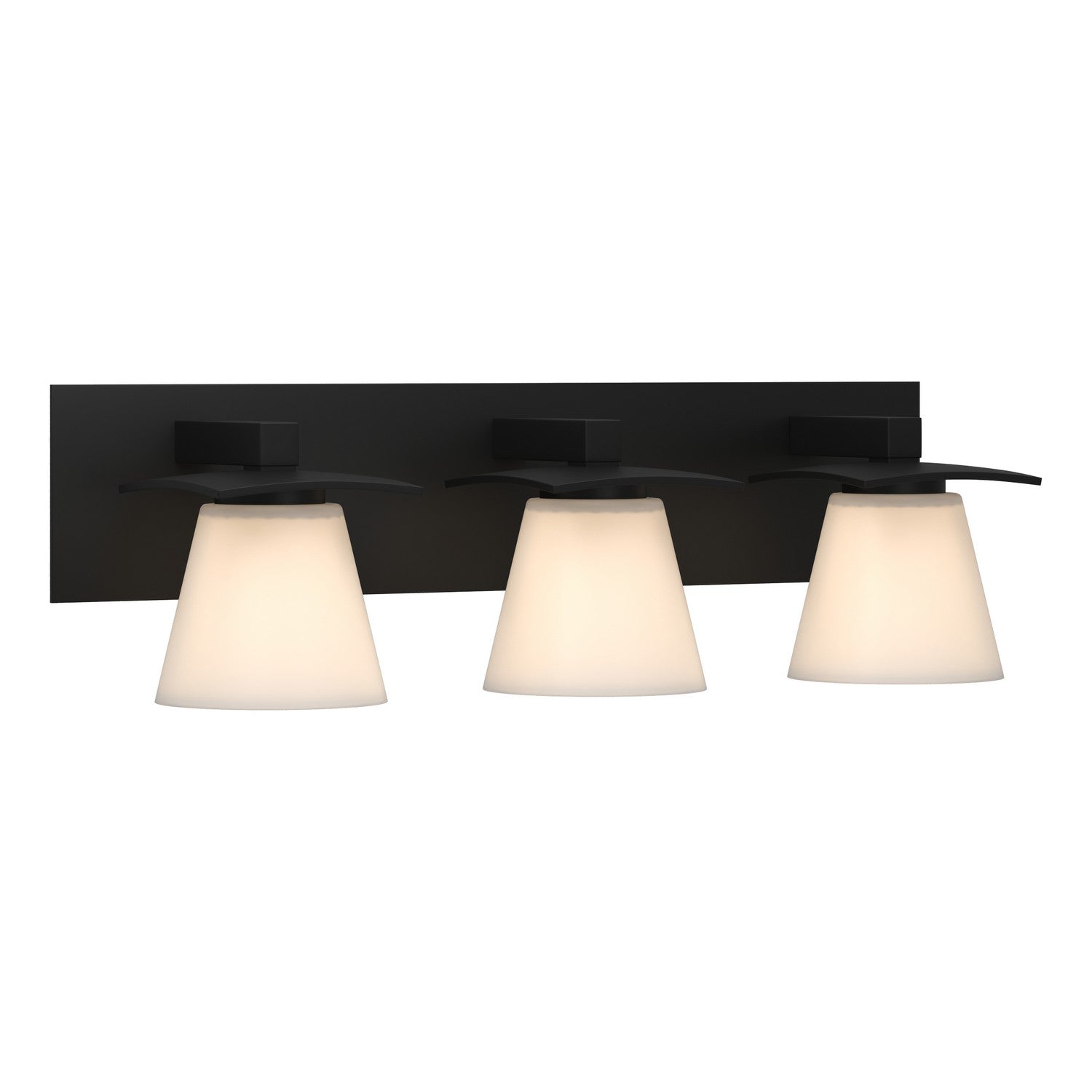Hubbardton Forge - 206603-SKT-10-GG0242 - Wren 3 Light Sconce - Wren - Black