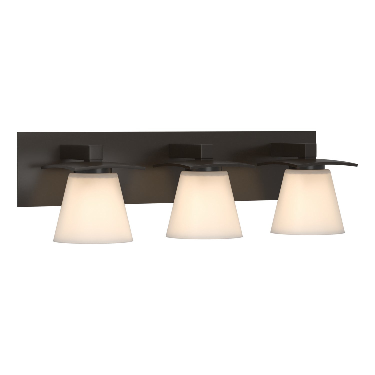 Hubbardton Forge - 206603-SKT-14-GG0242 - Three Light Wall Sconce - Wren - Oil Rubbed Bronze