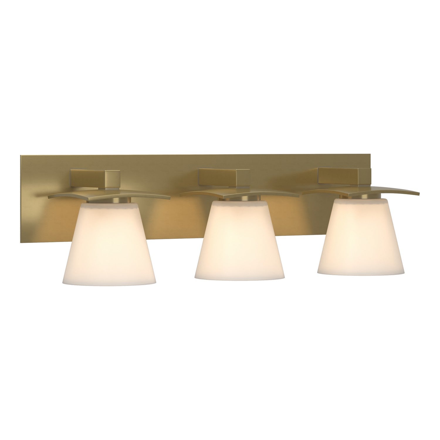 Hubbardton Forge - 206603-SKT-86-GG0242 - Three Light Wall Sconce - Wren - Modern Brass