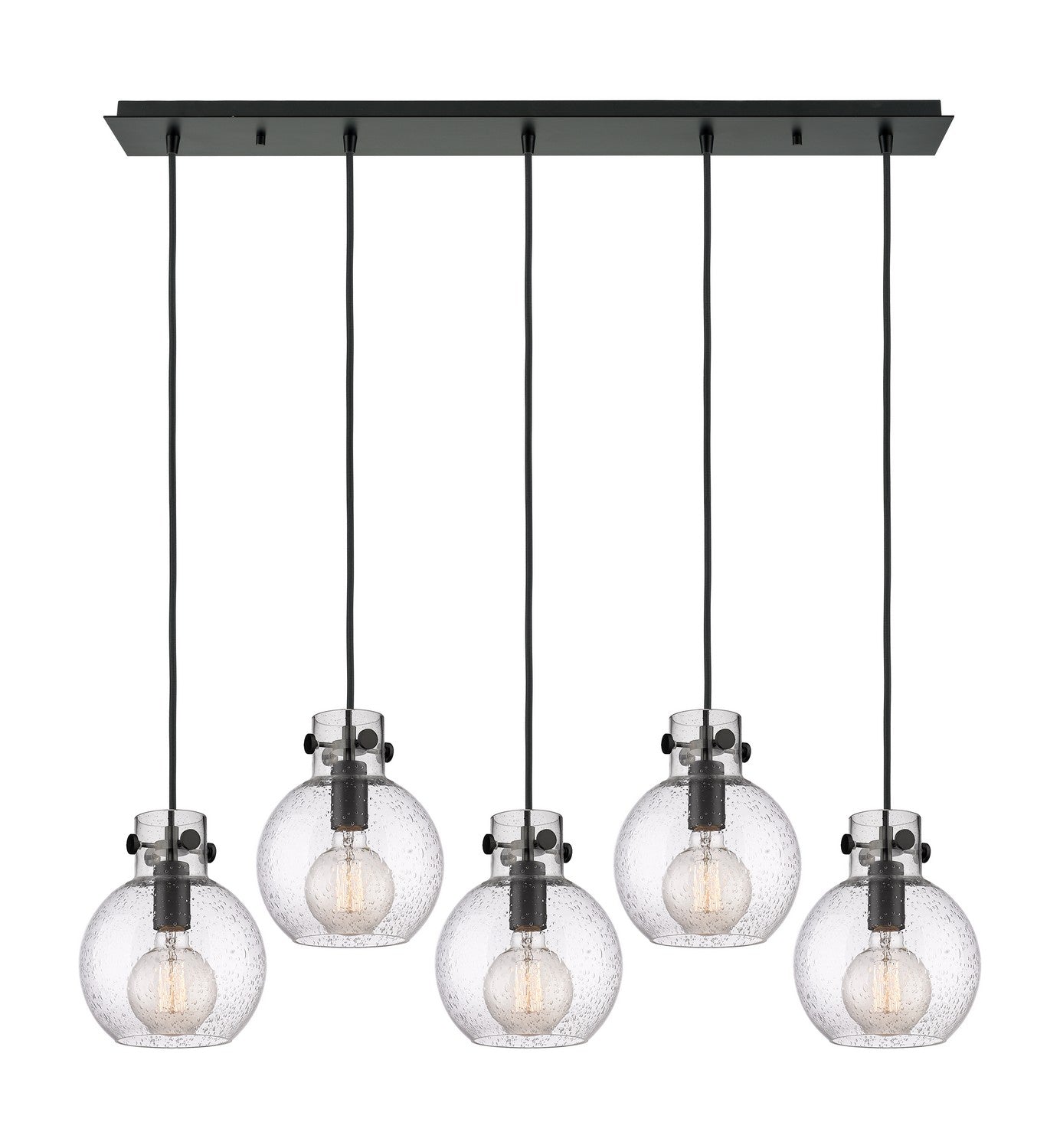 Innovations - 125-410-1PS-BK-G410-8SDY - Six Light Linear Pendant - Newton - Matte Black