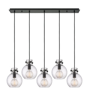 Innovations - 125-410-1PS-BK-G410-8SDY - Six Light Linear Pendant - Newton - Matte Black