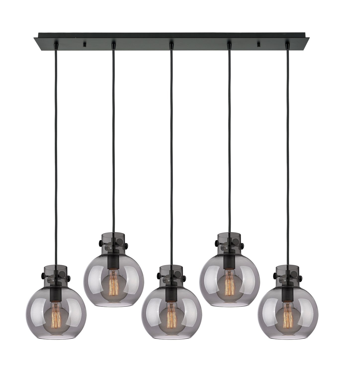 Innovations - 125-410-1PS-BK-G410-8SM - Nine Light Linear Pendant - Newton - Matte Black