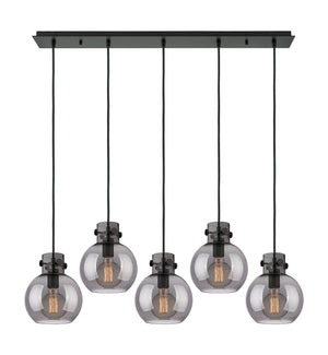 Innovations - 125-410-1PS-BK-G410-8SM - Nine Light Linear Pendant - Newton - Matte Black