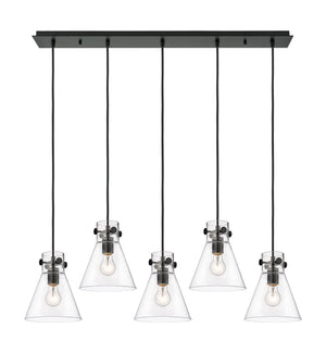 Innovations - 125-410-1PS-BK-G411-8CL - Five Light Linear Pendant - Downtown Urban - Matte Black