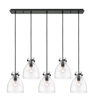 Innovations - 125-410-1PS-BK-G412-8CL - Seven Light Linear Pendant - Downtown Urban - Matte Black