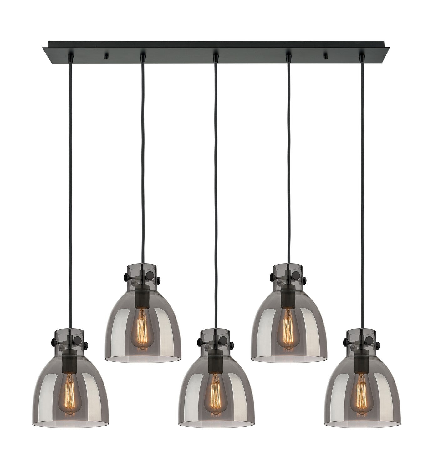 Innovations - 125-410-1PS-BK-G412-8SM - Four Light Linear Pendant - Downtown Urban - Matte Black