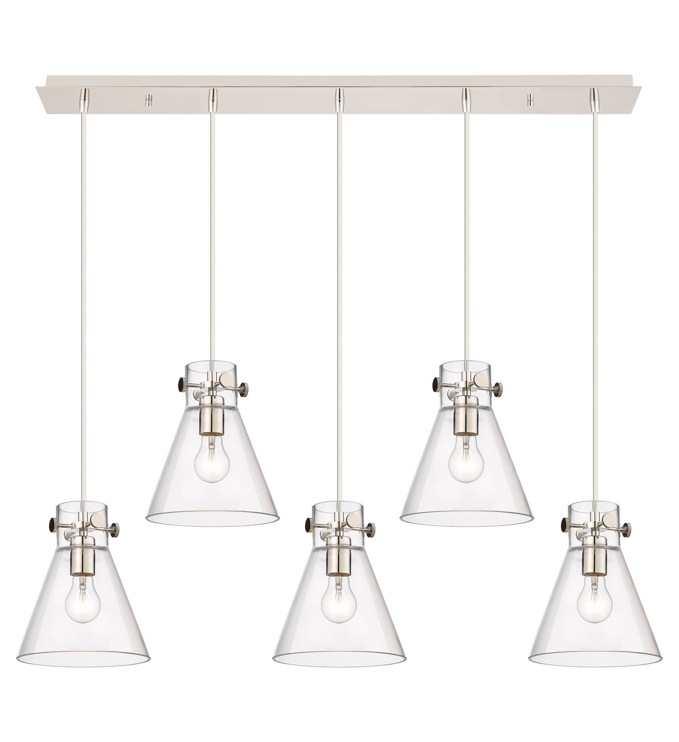 Innovations - 125-410-1PS-PN-G411-8CL - Two Light Linear Pendant - Downtown Urban - Polished Nickel