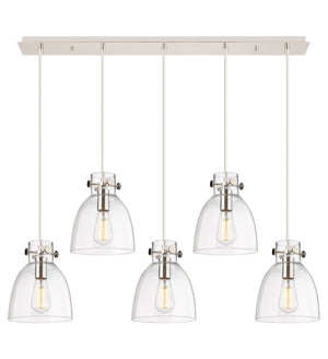 Innovations - 125-410-1PS-PN-G412-8CL - Five Light Linear Pendant - Downtown Urban - Polished Nickel