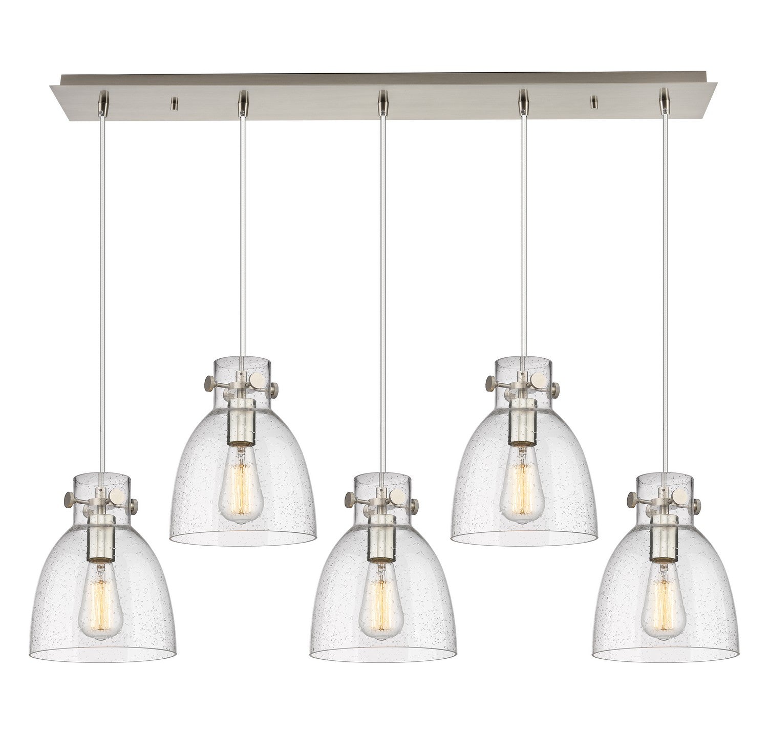 Innovations - 125-410-1PS-SN-G412-8SDY - Five Light Linear Pendant - Downtown Urban - Brushed Satin Nickel