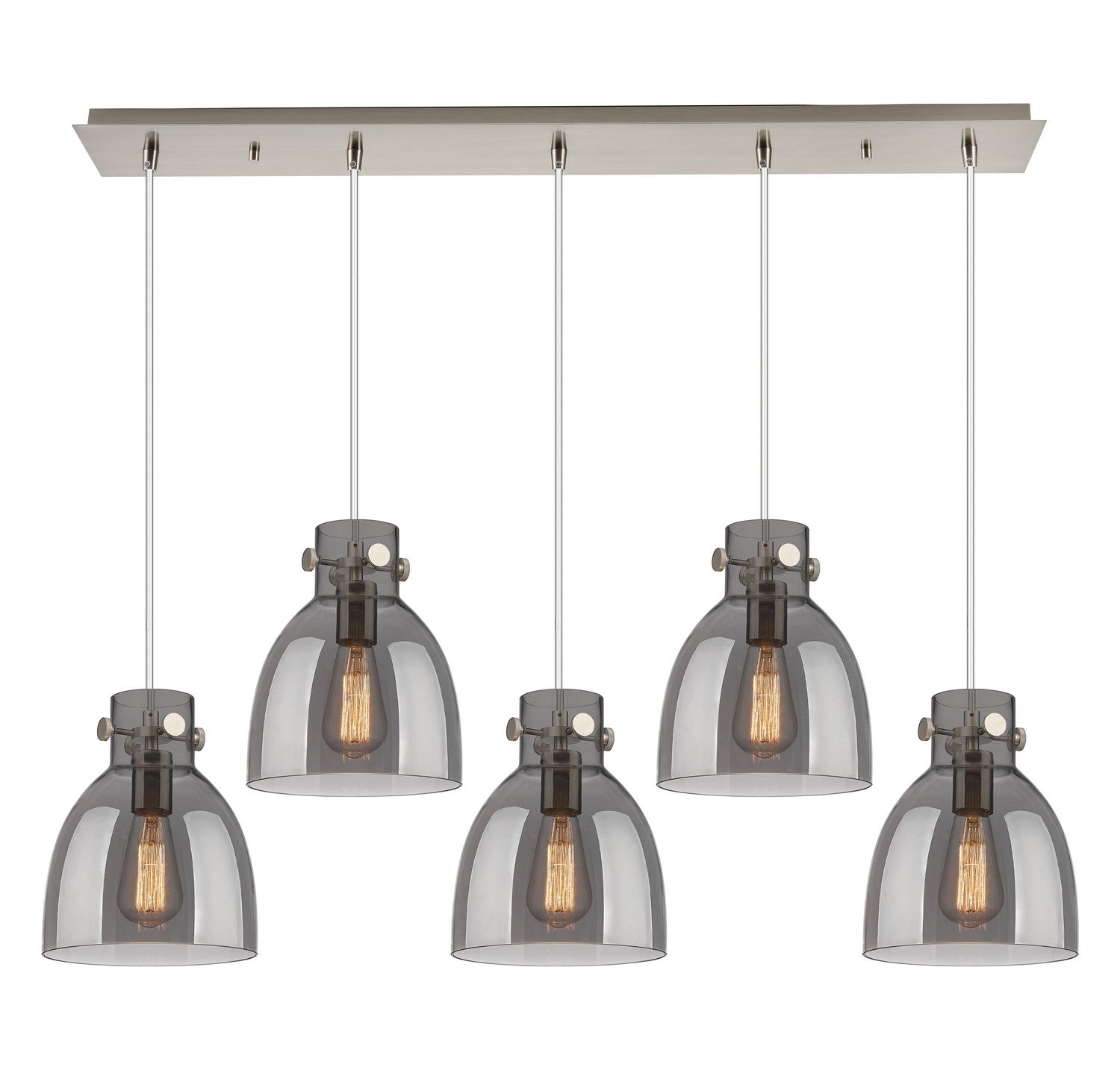 Innovations - 125-410-1PS-SN-G412-8SM - Eight Light Linear Pendant - Downtown Urban - Brushed Satin Nickel