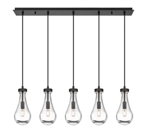 Innovations - 125-451-1P-BK-G451-5CL - LED Linear Pendant - Downtown Urban - Matte Black