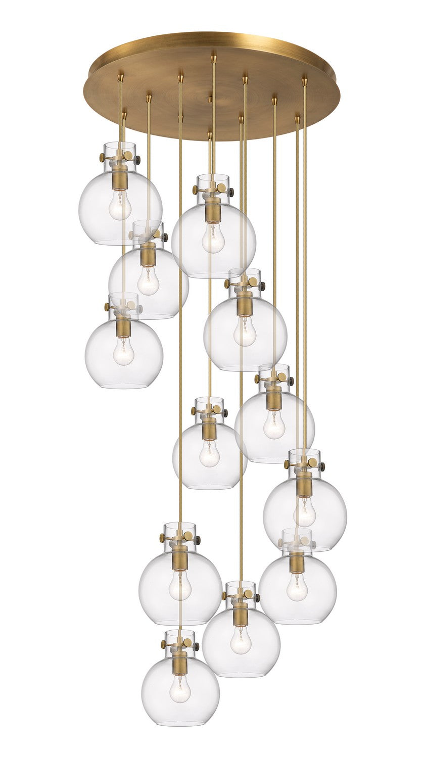 Innovations - 126-410-1PS-BB-G410-8CL - 12 Light Pendant - Downtown Urban - Brushed Brass