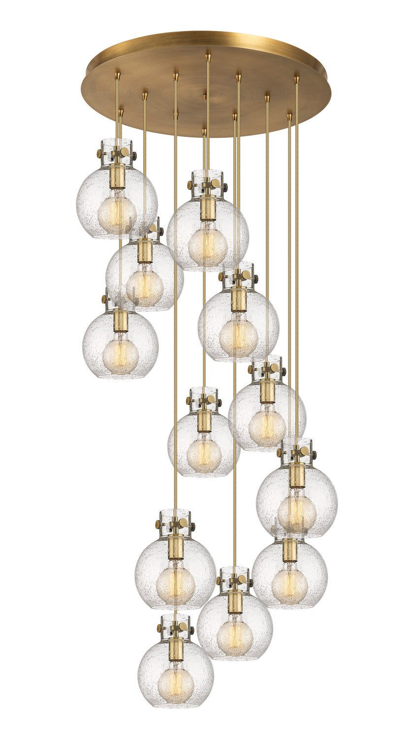 Innovations - 126-410-1PS-BB-G410-8SDY - 12 Light Pendant - Newton - Brushed Brass