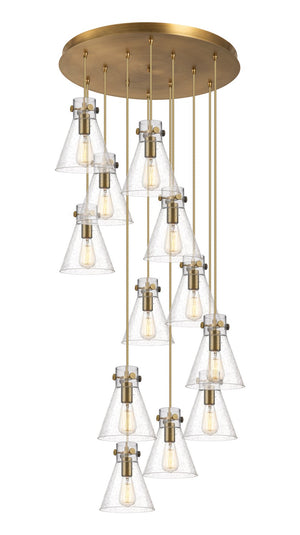 Innovations - 126-410-1PS-BB-G411-8SDY - 12 Light Pendant - Downtown Urban - Brushed Brass