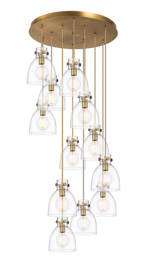 Innovations - 126-410-1PS-BB-G412-8CL - 12 Light Pendant - Downtown Urban - Brushed Brass