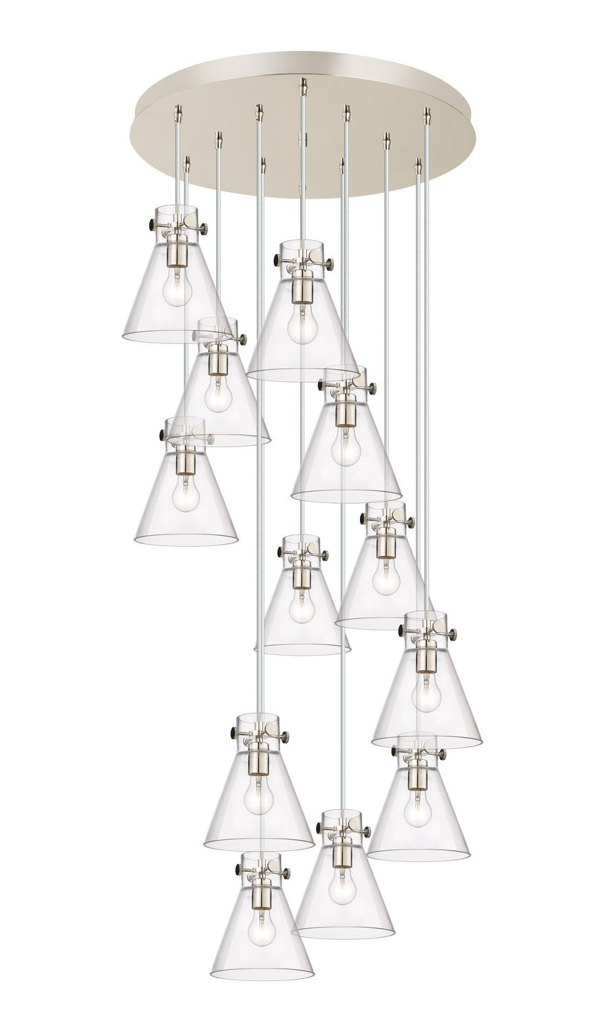 Innovations - 126-410-1PS-PN-G411-8CL - 12 Light Pendant - Downtown Urban - Polished Nickel