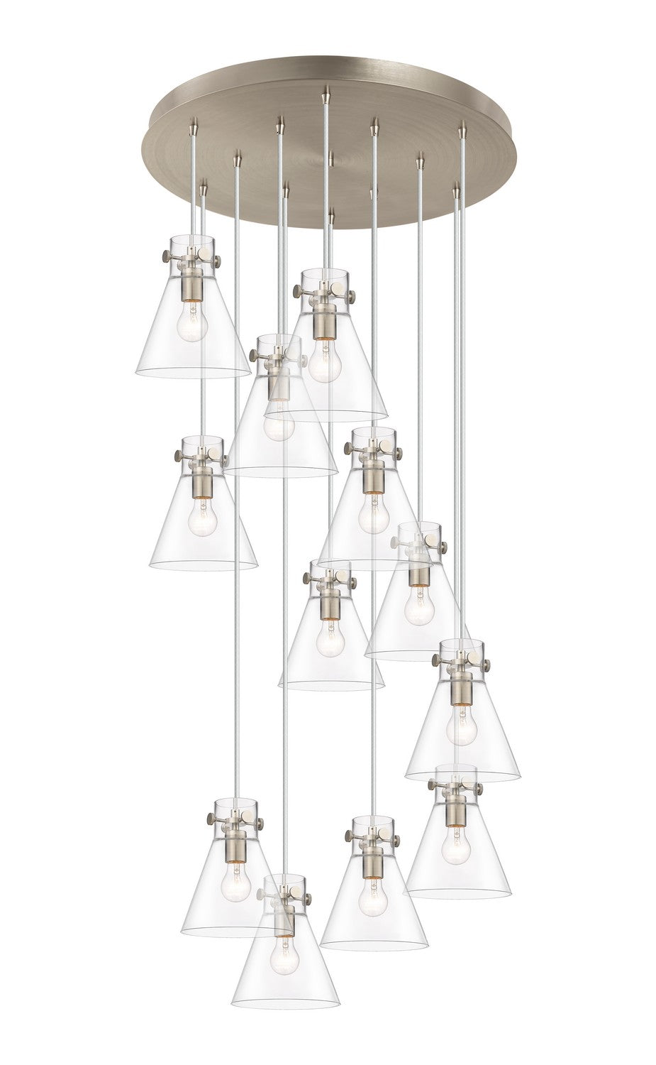 Innovations - 126-410-1PS-SN-G411-8CL - 12 Light Pendant - Downtown Urban - Brushed Satin Nickel