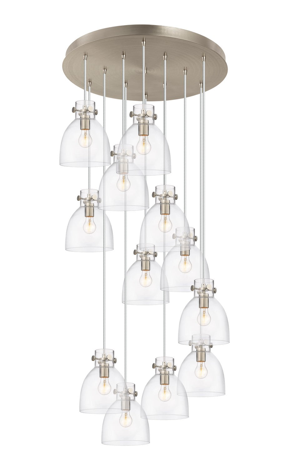 Innovations - 126-410-1PS-SN-G412-8CL - 12 Light Pendant - Downtown Urban - Brushed Satin Nickel