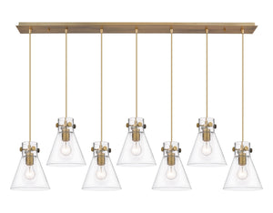 Innovations - 127-410-1PS-BB-G411-8CL - Eight Light Linear Pendant - Downtown Urban - Brushed Brass