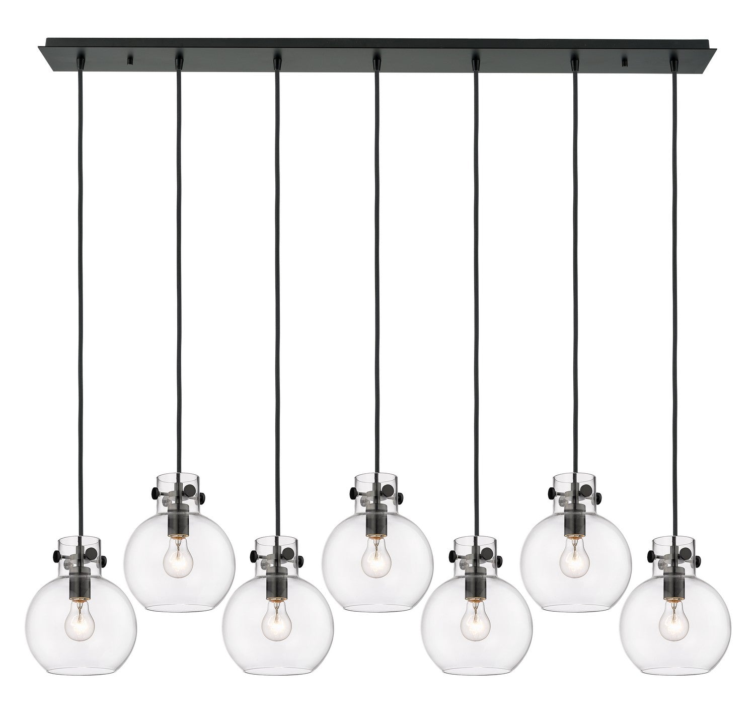 Innovations - 127-410-1PS-BK-G410-8CL - Three Light Linear Pendant - Downtown Urban - Matte Black