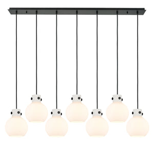 Innovations - 127-410-1PS-BK-G410-8WH - Two Light Linear Pendant - Newton - Matte Black