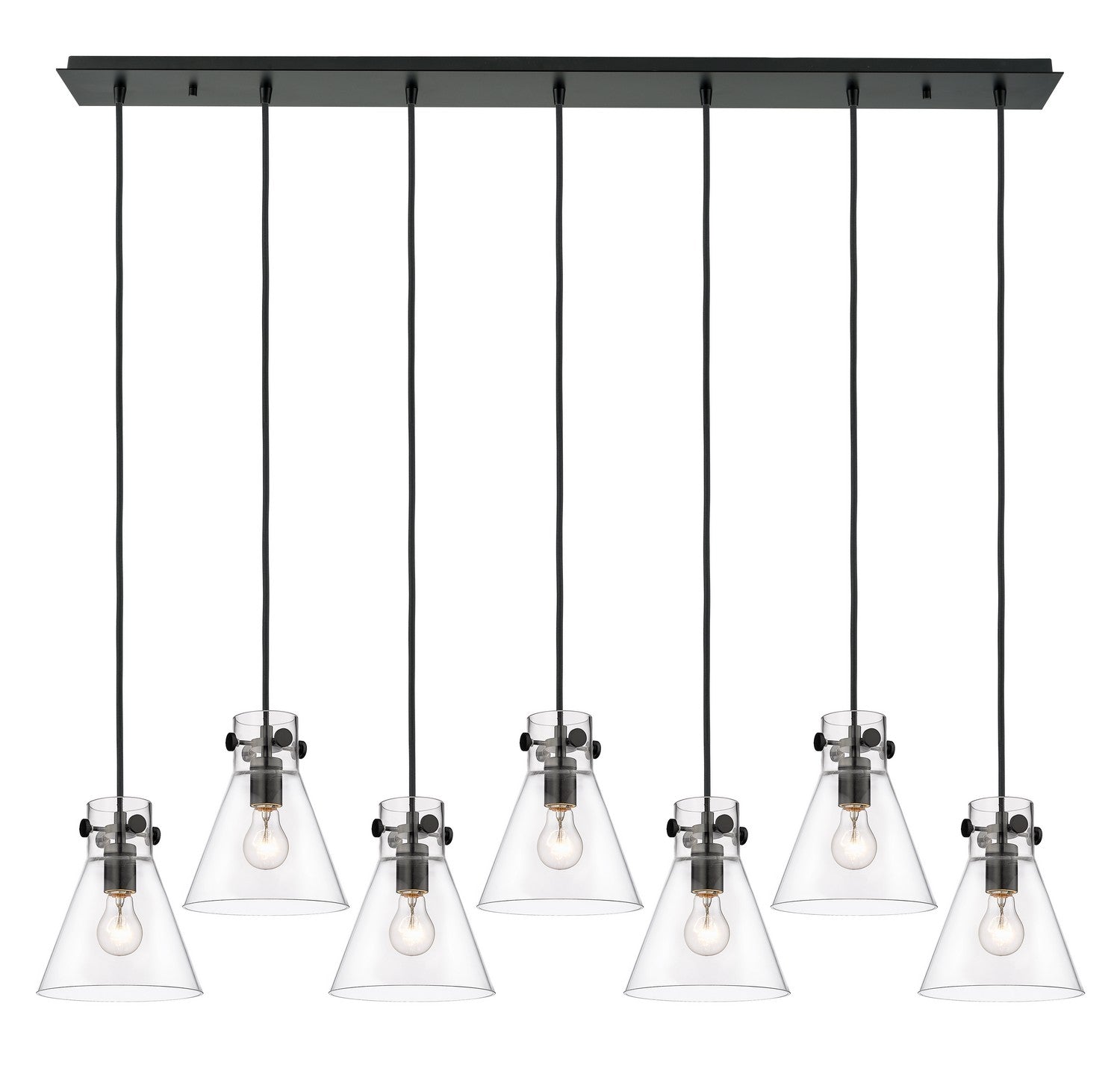 Innovations - 127-410-1PS-BK-G411-8CL - Five Light Linear Pendant - Downtown Urban - Matte Black