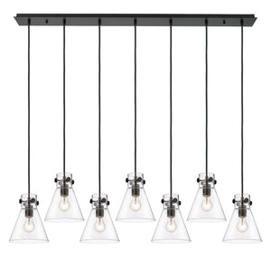 Innovations - 127-410-1PS-BK-G411-8CL - Five Light Linear Pendant - Downtown Urban - Matte Black