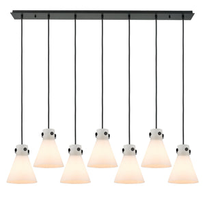 Innovations - 127-410-1PS-BK-G411-8WH - Five Light Linear Pendant - Downtown Urban - Matte Black