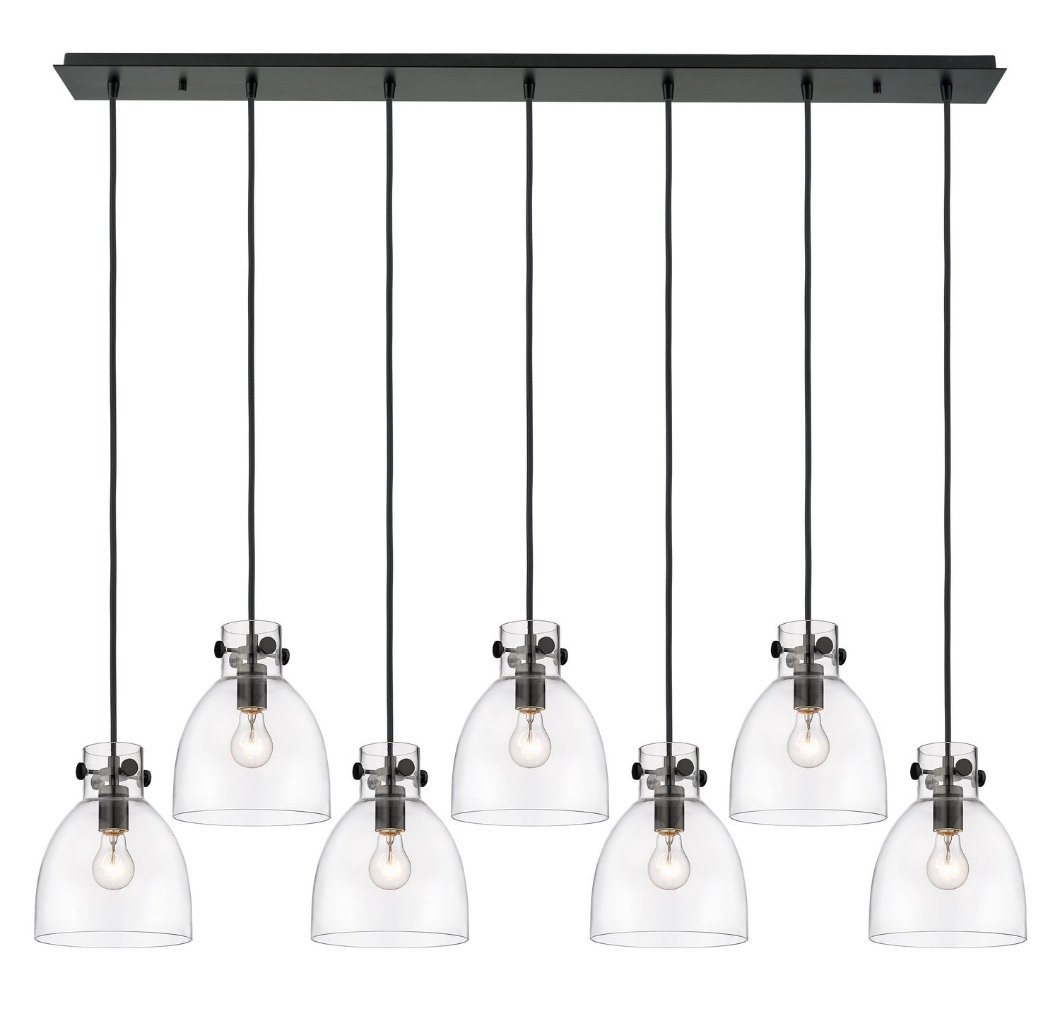 Innovations - 127-410-1PS-BK-G412-8CL - Eight Light Linear Pendant - Downtown Urban - Matte Black