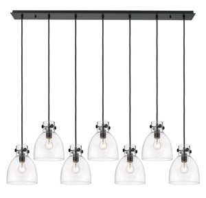 Innovations - 127-410-1PS-BK-G412-8CL - Eight Light Linear Pendant - Downtown Urban - Matte Black