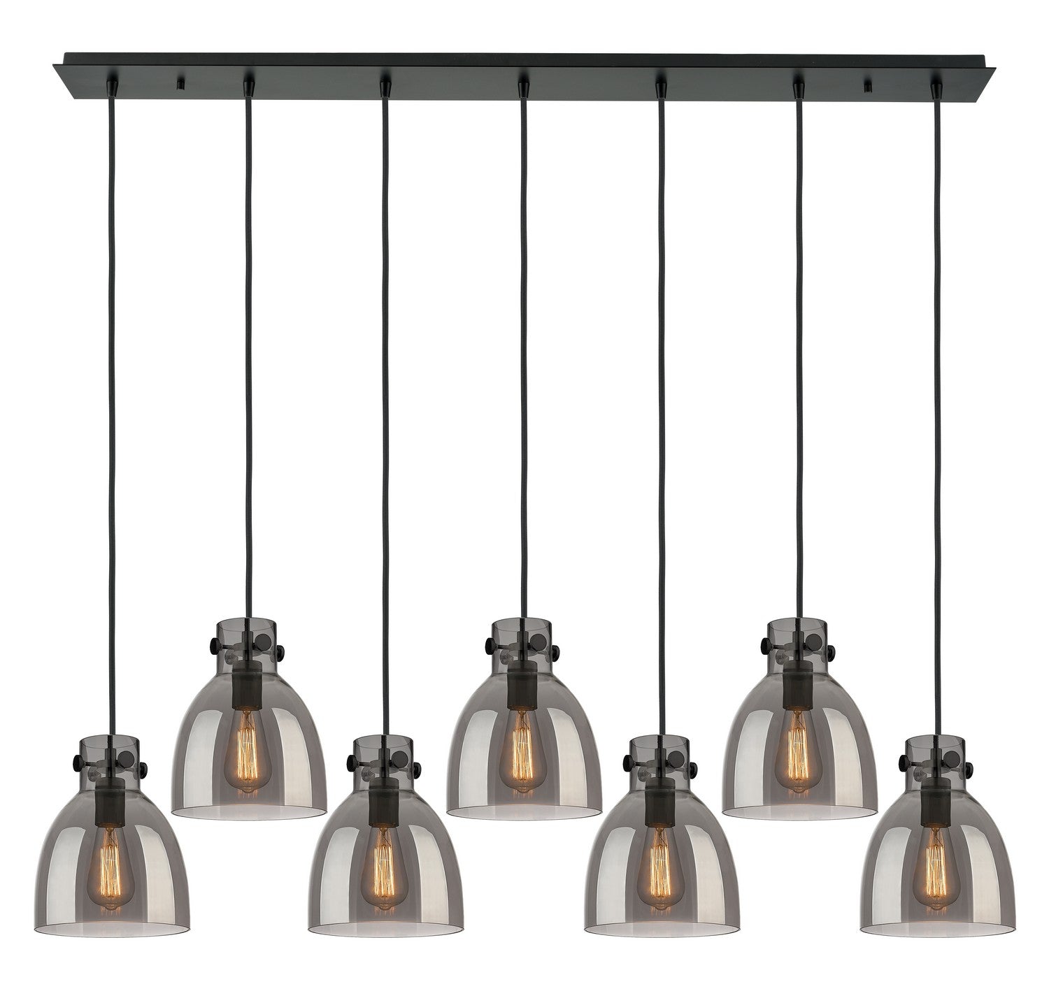 Innovations - 127-410-1PS-BK-G412-8SM - Four Light Linear Pendant - Downtown Urban - Matte Black