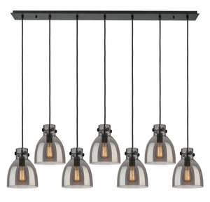 Innovations - 127-410-1PS-BK-G412-8SM - Four Light Linear Pendant - Downtown Urban - Matte Black