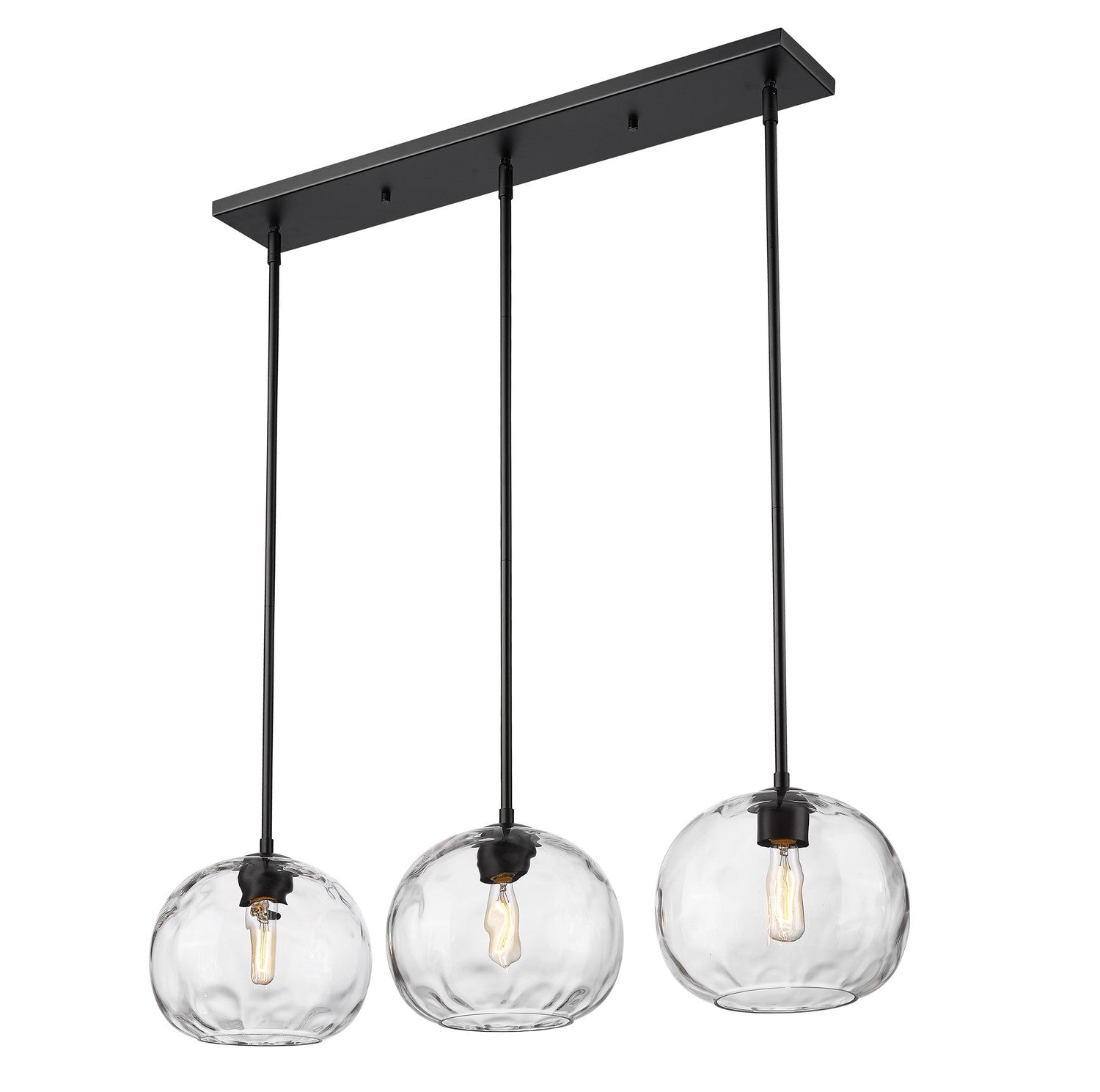 Z-Lite - 490P10-3L-MB - Three Light Linear Chandelier - Chloe - Matte Black