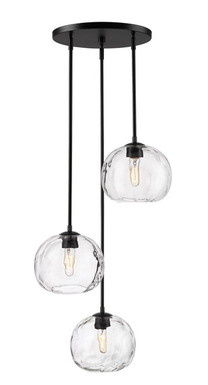 Z-Lite - 490P10-3R-MB - Three Light Chandelier - Chloe - Matte Black