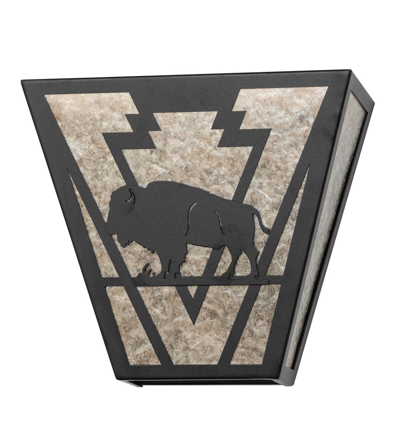 Meyda Tiffany - 265560 - Two Light Wall Sconce - Lone Buffalo - Textured Black