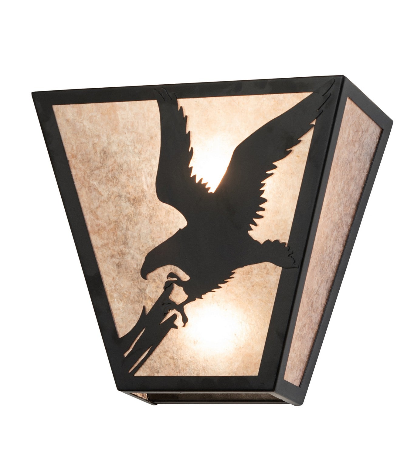 Meyda Tiffany - 265562 - Two Light Wall Sconce - Strike Of The Eagle - Textured Black