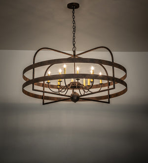 Meyda Tiffany - 266994 - 12 Light Chandelier - Aldari - Distressed Chestnut