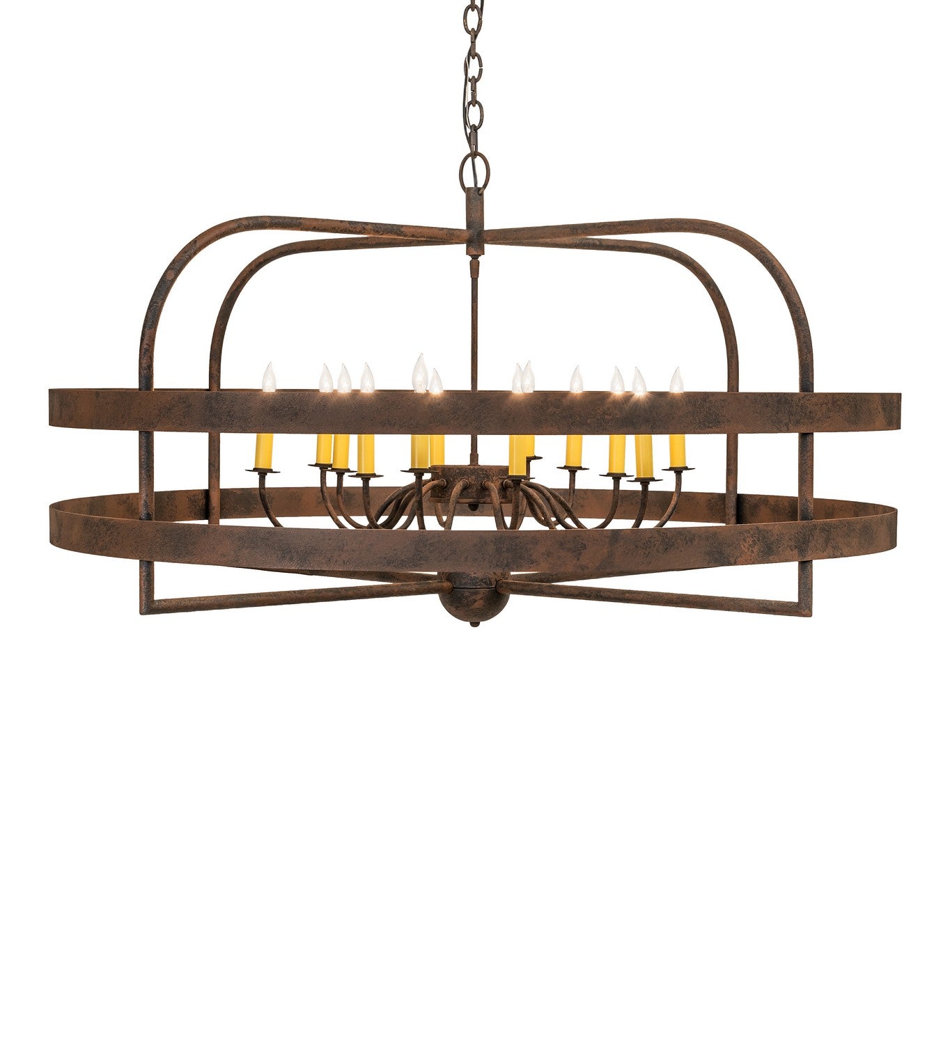 Meyda Tiffany - 266994 - 12 Light Chandelier - Aldari - Distressed Chestnut