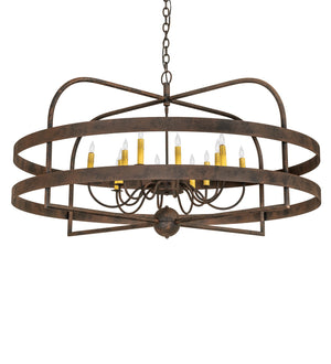 Meyda Tiffany - 266994 - 12 Light Chandelier - Aldari - Distressed Chestnut