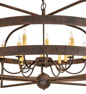 Meyda Tiffany - 266994 - 12 Light Chandelier - Aldari - Distressed Chestnut