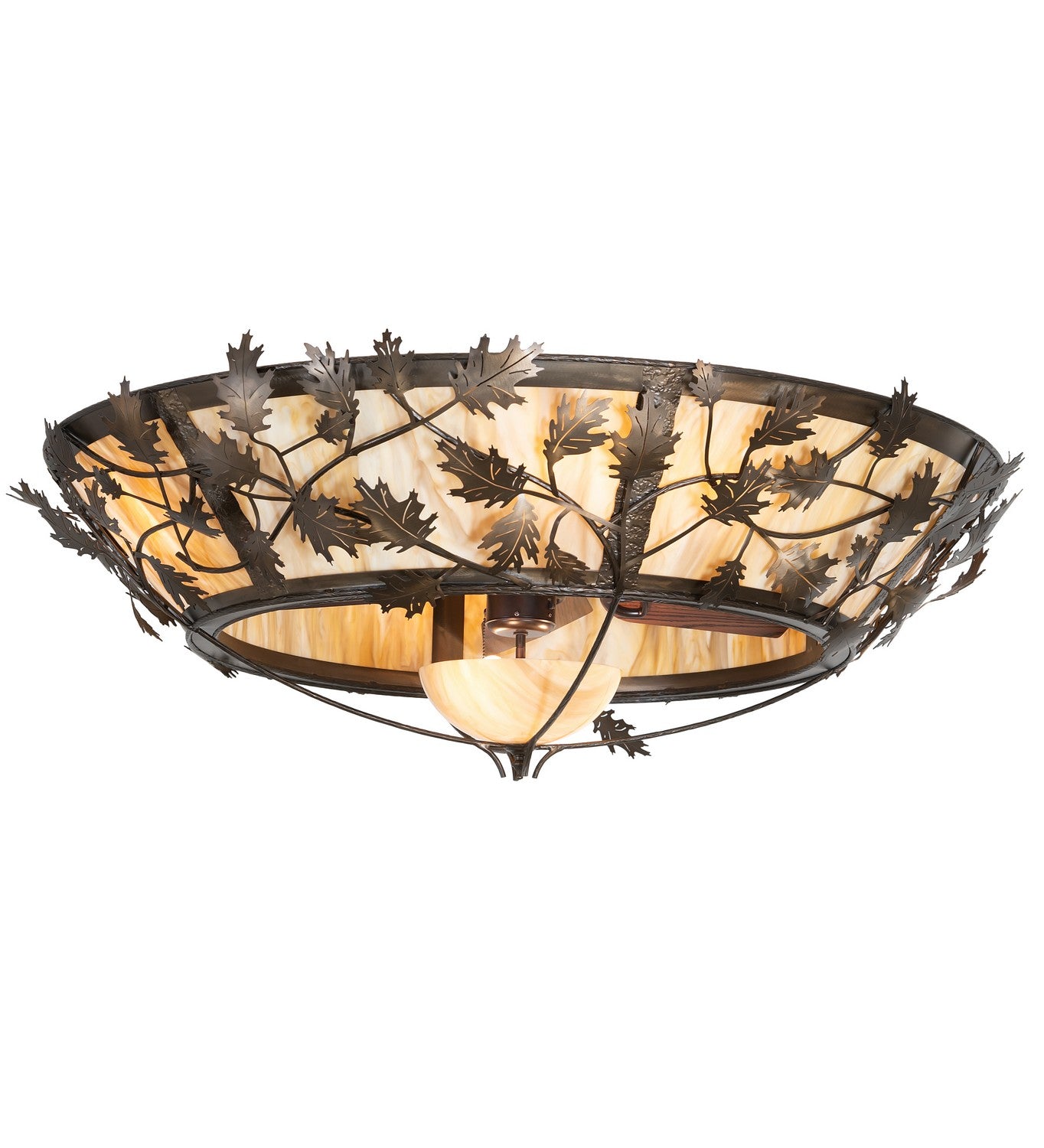 Meyda Tiffany - 267536 - 11 Light Chandel-Air - Oak Branch - Antique Copper