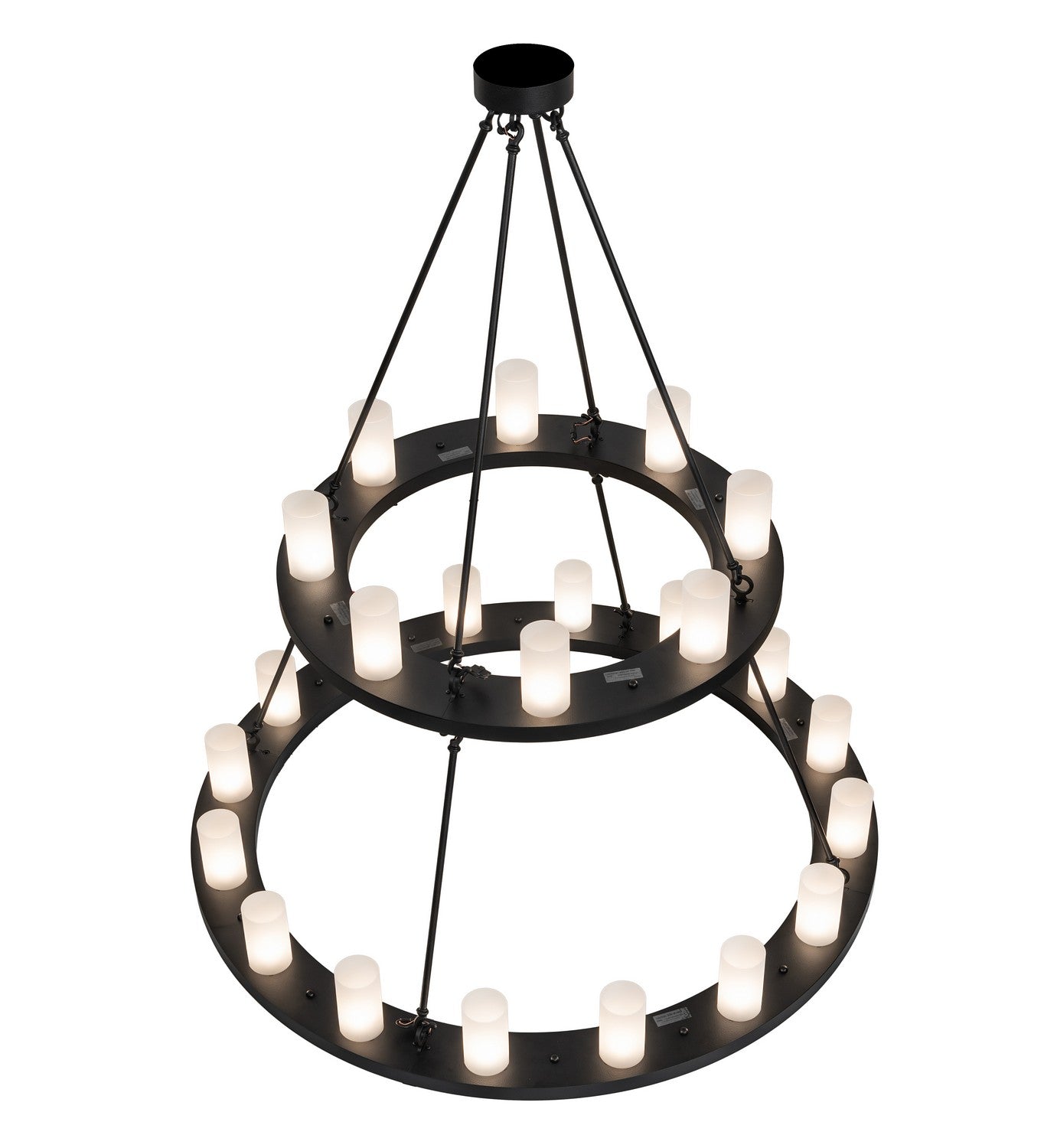 Meyda Tiffany - 268193 - 24 Light Chandelier - Loxley - Black Satin Wrought Iron