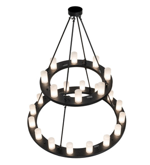 Meyda Tiffany - 268193 - 24 Light Chandelier - Loxley - Black Satin Wrought Iron