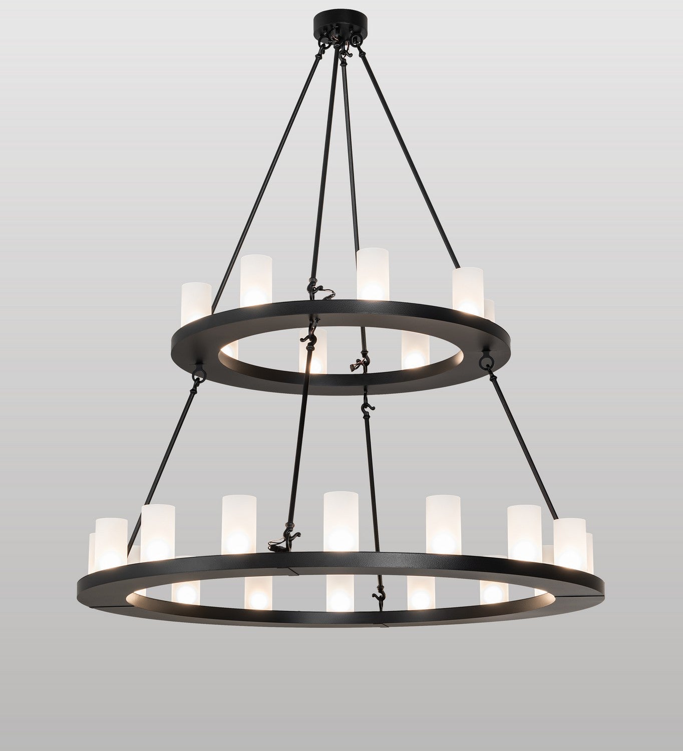 Meyda Tiffany - 268193 - 24 Light Chandelier - Loxley - Black Satin Wrought Iron